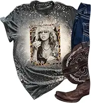 [LANMERTREE] Women Vintagae T Shirt Back to The Gypsy That I was Stevie Shirt Nicks Graphic Music Tees Shirt Rock Band Tops Blouse