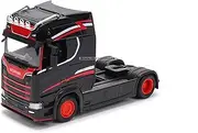 Die-cast 1:43 for Scania 770 S Transport Trucks Driver's Cab Simulation Car Model Alloy Miniature Vehicle Model Exquisite Present Miniature Vehicle(Black)