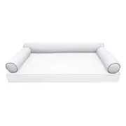 |COVER ONLY| STYLE 6 Crib Bolster Pillow Daybed Porch Swing Contrast Trim AD105