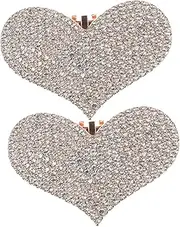 [PACKOVE] High Heels Detachable Clip Shoe Clips for Women Sparkling Rhinestone Heart Design Elegant Shoe Jewelry for Versatile Decoration