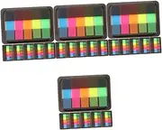CAXUSD 4sets Sticky Index Tabs Self-Adhesive Highlight Strips for Boys and Girls Reading Portable Page Markers for School Office Supplies 6boxes*4