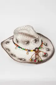 Grey Straw Cowboy Hat - Size ONE, Women's Hats