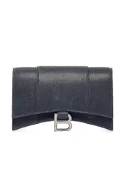 Balenciaga Hourglass Wallet with Chain in Glitter Material