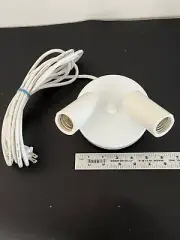 Swivel light, Two regular sockets, 15 feet cord, No switch