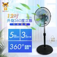 在飛比找momo購物網優惠-【LAPOLO】12吋AC外旋360度循環立扇/電風扇(FT