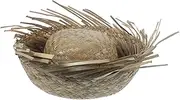 [Healvian] Men's Woven Beach Sun Hat Handmade Lightweight Breathable Hawaiian Party Accessory