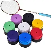 Totority 10Pc Sticky Sweatband Overgrip Tape for Tennis Badminton Rackets Smooth Adhesive Slip Sweat Absorbing Grip Tape Random Color for Enhanced Performance
