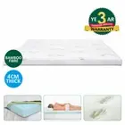 Memory Foam Mattress Topper with Bamboo Cover – Queen size