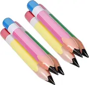 6pcs Inflatable Pencil Crayons Classroom Pencil Hanging Decor School Decorations Back to School Balloons Inflatable Crayons Jumbo Decorations Jumbo Balloons PVC