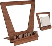 Gvblkq Now Playing Record Stand, Wood Record Holder Stand, Minimalist Wooden File Folder Racks, Audio Video Turntables for Files, Books, Stylish Storage Organizer for Home Office, Sturdy