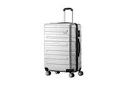 Mazam 28" Luggage Suitcase Trolley Set Travel TSA Lock Storage Hard Case Silver