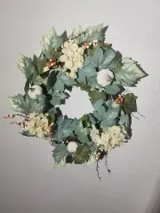 Front Door Fall Wreath, Autumn Maple Leaf Garland for Home Porch Decoration