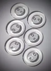 5/8" Clear Craft/Clothing Buttons W/2 Holes
