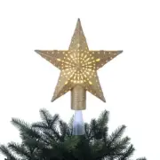 BRAND NEW Holiday Time Gold Star Lighted Projection LED Tree Topper 11.4