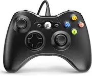 YAEYE Wired Controller for Xbox 360, Game Controller for 360 with Dual-Vibration Turbo Compatible with Xbox 360/360 Slim and PC Windows 7,8,10,11