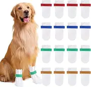 Disposable Dog Boots 20 Pack with Adjustable Hook and Loop Straps – Lightweight Dog Paw Protectors for Small, Medium, Large Dogs – Indoor Outdoor Use to Prevent Licking Paws & Wounds (L (33-40lb))