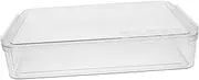 Operitacx Box Multi Functional Transparent File Box Large Capacity Storage for Home Office Document Organizer with Lid for Easy Identification and Preservation