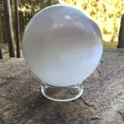 Selenite Sphere with Stand