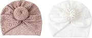 [Generic] Baby Turban Newborn Hospital Hat Cotton Toddler Nursery Beanie Headwrap Bohemia Big Hair Bow Knotted Headwrap