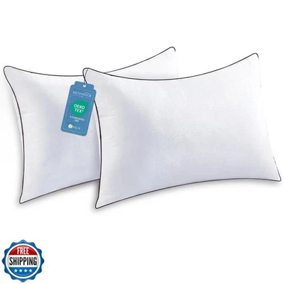 JOLLYVOGUE Pillows Queen Size Set of 2 for Sleeping, Soft and Supportive Bed