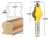 1-9/16" Standard Handrail Router Bit - 1/2" Shank - Yonico 18124