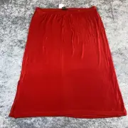 New Maggie Barnes Skirt Women’s 2X Red Pull-On Elastic Waist Stretch Career