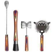 Baltique Marrakesh 4 Piece Bartender Kit, Bartending Gift Set with Essential ...