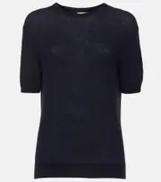[Khaite] Khaite Pierre cashmere-blend top AU 10 blue