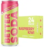 Nexba Better Soda – Raspberry Kiwi – All Natural Sugar Free – 24 x 330mL Cans