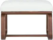MUJI 82598551 Bench, 2, Walnut Material, Can Be Used in Living Room or Dining Room (W x D x H): 22.0 x 18.1 x 15.9 inches (56 x 46 x 40.5 cm)