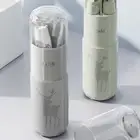 Plastic Toothpaste Cup Multifunction Travel Cup Mini Wash Set Bathroom