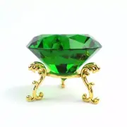 Green Emerald Crystal Glass Diamond Stand Home Decoration Desktop Office