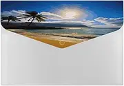 File Folders Portable Hawaii Beach Printing File Storage Bag Durable Folder Organizer for Home Or Office