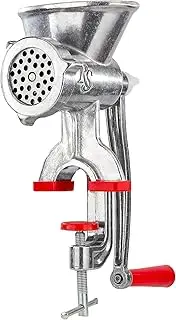 Manual Meat Grinder - Aluminum Food Grinder with Alloy Steel Knives - Hand Meat Grinder - Meat Mincer with Tabletop Clamp for Home Use