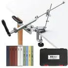 Professional Knife Sharpener+10 Whetstones 360° Rotation Flip Design Fixed-Angle