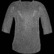 XL Chain Mail 9 mm Round Riveted Hubergion Half Sleeve Shirt Extra Large Shirt