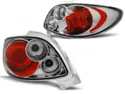 CLEAR CHROME TAILLIGHTS FOR PEUGEOT 206 10.98- CC (for: Peugeot)