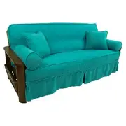 Blazing Needles Solid Microsuede Double Corded 8 to 9-inch Full Futon Slipcover