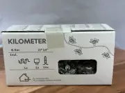 NIB IKEA Kilometer 27’ Flower LED Indoor Outdoor String White Lights New