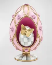 MacKENZIE CHILDS TOUCH OF PINK NESTING EGG BNIB