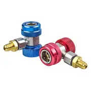 2Pcs High Low Manifold Gauge Connector R134A A/C Quick Coupler Adapter