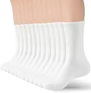 [YNNTHY] 3-6 Pairs Womens Crew Socks Lightweight Thin Casual Calf Socks Size 6-11