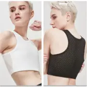 Lady Net Chest Breast Binder Tomboy FTM Stretchy Sports Bra Vest Tank Tops Basic
