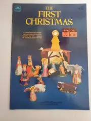 The First Christmas 1982 Nativity Scene Book Golden