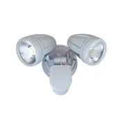 Imber Silver Twin Exterior Spotlight with Sensor