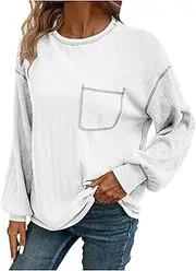 Sweaters for Women Fall Tops Long Sleeve Knit Shirts Casual Crewneck Loose Pullover Tunic Blouses Fashion Clothes 2024