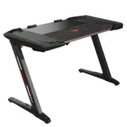 Eureka ERK-EDK-Z2BK Ergonomic Z2 RGB Gaming Desk, Retractable Cup Holder & Headset Hook
