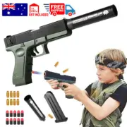 Realistic Safe Toy Double Barrel Gun for Kids/Teen w/Ejecting Shell Soft Bullet