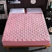 Mattress Protector Bed Bug Proof, 5 Sided Premium Mattress Encasement Polyester Fiber Material Dust Mite Proof and Waterproof Mattress Protector (Pink*a 180 * 220cm)