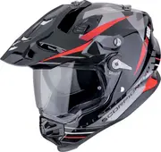 Scorpion ADF-9000 Air Feat, adventure helmet , color: Black/Silver/Red , size: XXL